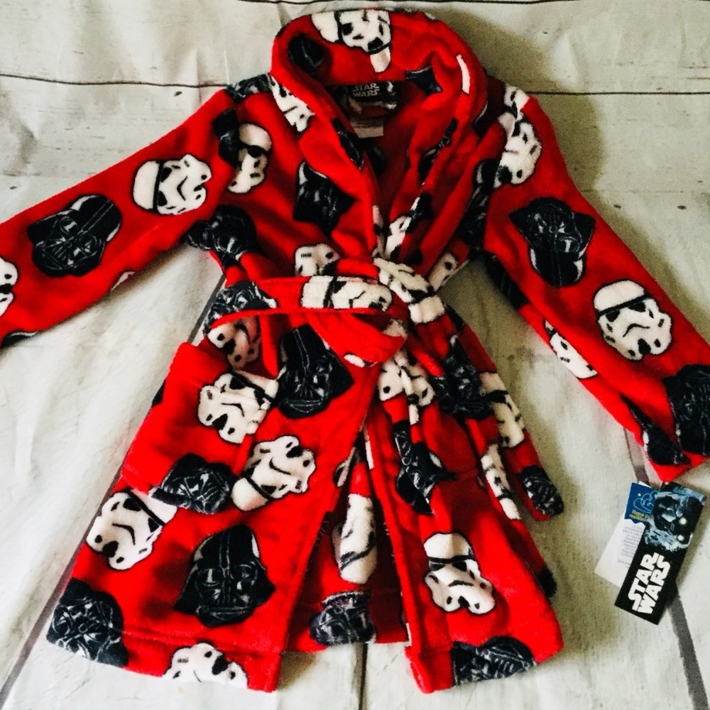 STAR WARS BOYS PLUSH ROBE FLEECE LOUNGE SIZE 4